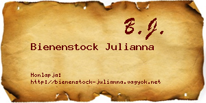 Bienenstock Julianna névjegykártya
